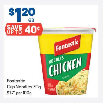 Foodland Fantastic Cup Noodles 70g offer