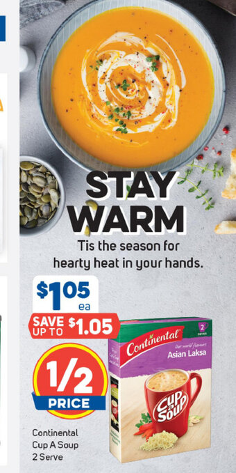 Foodland Continental Cup A Soup 2 Serve offer