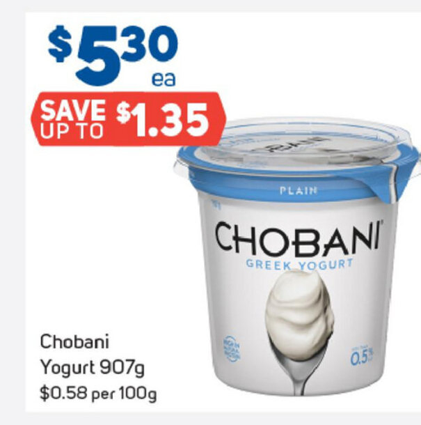 Chobani Yoghurt 907g offer at Foodland
