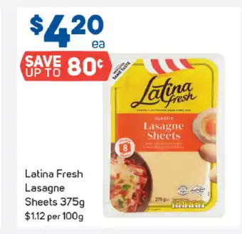 Foodland Latina Fresh Lasagne Sheets 375g offer