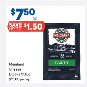 Foodland Mainland Cheese Blocks 500g offer
