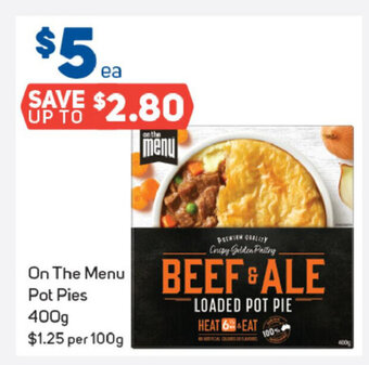 Foodland On The Menu Pot Pies 400g offer