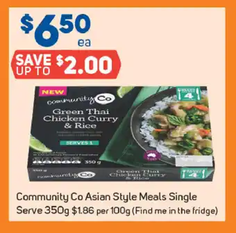 Foodland Community Co Asian Style Meals Single Serve 350g offer