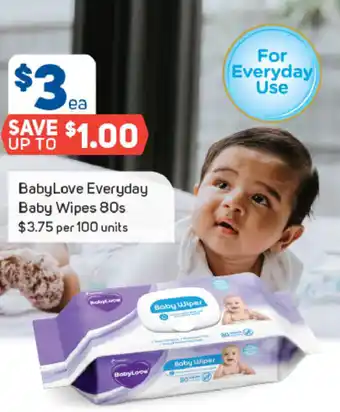 Foodland BabyLove Everyday Baby Wipes 80s offer