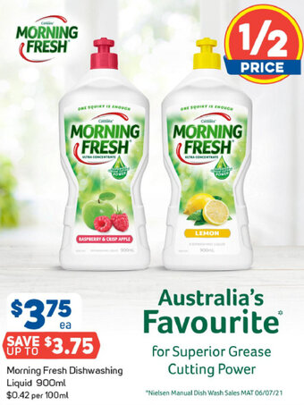 Foodland Morning Fresh Dishwashing Liquid 900ml offer