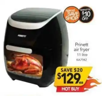 Prinett Air Fryer 11Litre