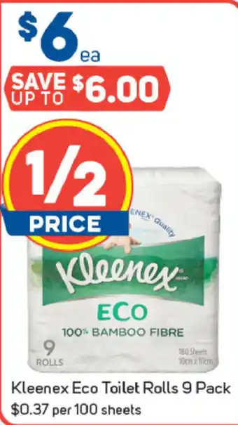 Foodland Kleenex Eco Toilet Rolls 9 Pack offer