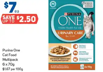 Foodland Purina One Cat Food Multipack 6x70g offer