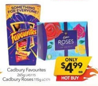 Cheap as Chips Cadbury Favourites 265g offer