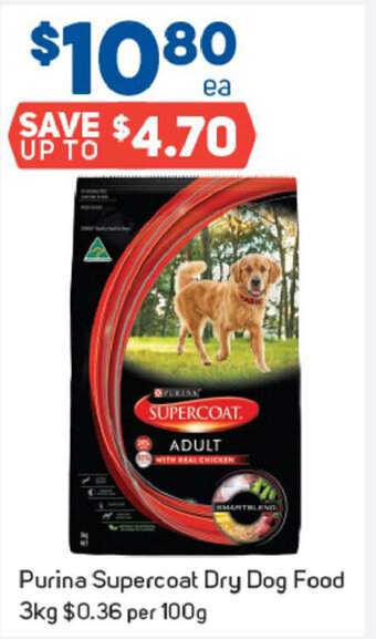 Foodland Purina Supercoat Dry Dog Food 3kg offer