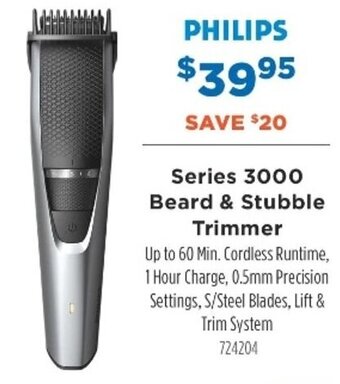 Betta Philips Series 3000 Beard & Stubble Trimmer offer