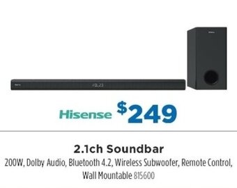Betta Hisense 2.1ch Soundbar offer