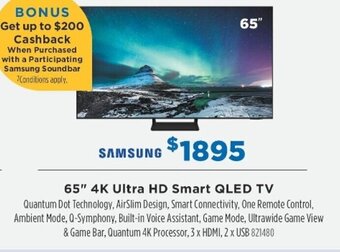 Samsung 65" 4K Ultra HD Smart QLED TV