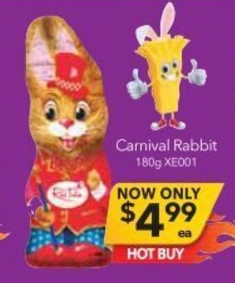Cheap as Chips Carnival Rabbit offer