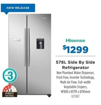 Betta Hisense 578L Side by Side Refrigerator offer