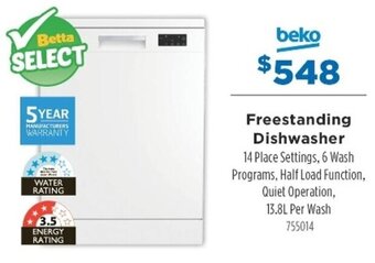 Beko Freestanding Dishwasher