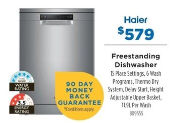 Betta Haier Freestanding Dishwasher offer