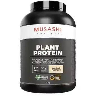 healthylife Musashi plant protein powder vanilla 2kg offer