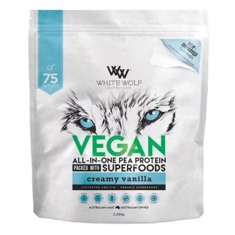 White wolf nutrition vegan superfood creamy vanilla 2.25kg