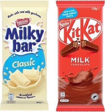 IGA Nestlé chocolate block 118-200g selected varieties offer