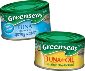IGA Greenseas tuna 95g selected varieties offer