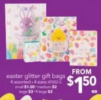 Cheap as Chips Easter Glitter Gift Bags offer