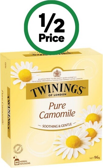 Woolworths Twinings infusions tea bags pk 80 offer