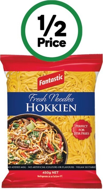 Woolworths Fantastic noodles 450g varieties – from the fridge offer