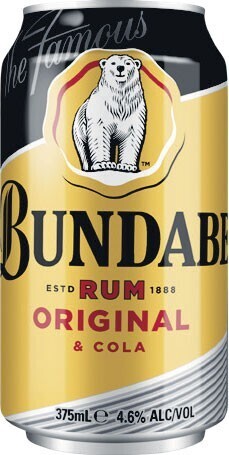 Woolworths Bundaberg rum & cola cans 24x375ml offer