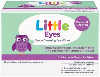 Woolworths Little eyes gentle cleansing wipes pk 30 offer