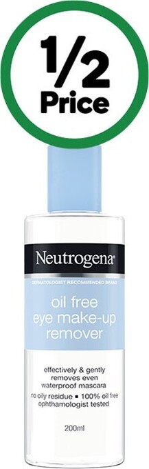 Woolworths Neutrogena oil free eye make-up remover 200ml offer