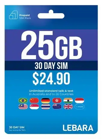 Coles Lebara $24.90 starter pack offer