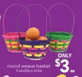 Cheap as Chips Round Weave Basket offer