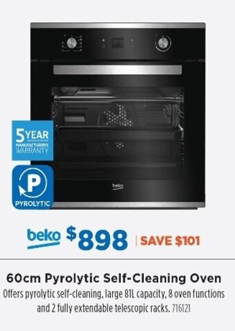 Betta Beko 60cm Pyrolytic Self-Cleaning Oven offer