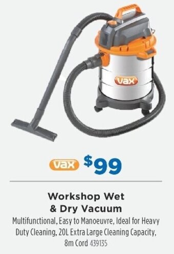 Betta Vax Workshop Wet & Dry Vacuum offer