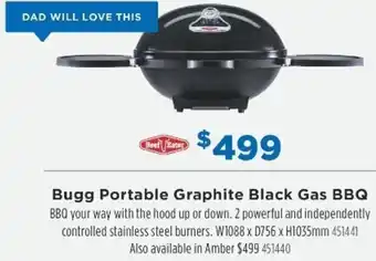 Betta Bugg Portable Graphite Black Gas BBQ offer