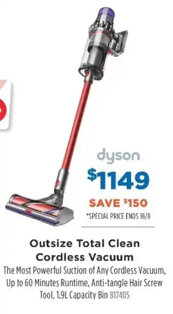 Betta Dyson Outside Total Clean Cordless Vacuum offer