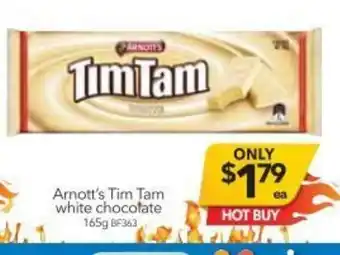 Arnott's Tim Tim White Chocolate  165g