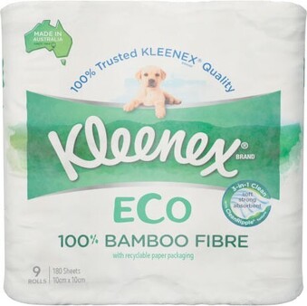 Coles Kleenex Eco Toilet Tissue 9 Pack offer