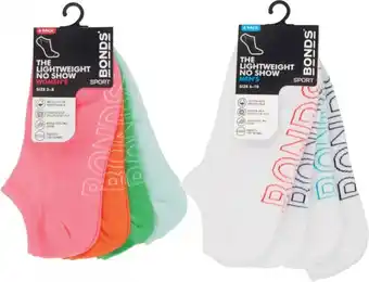 Coles Bonds Womens or Mens Logo Lite No Show offer
