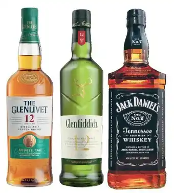 Jack Daniels Tennessee Whiskey 1 Litre & Selected 700ml Products as Pictured
