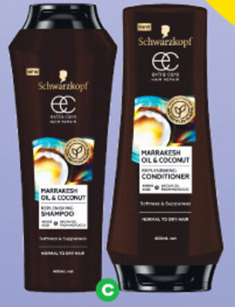 Woolworths Schwarzkopf Extra Care Shampoo or Conditioner 400ml offer