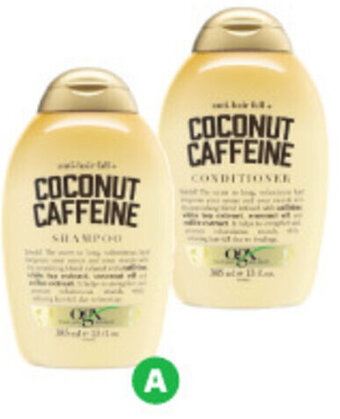 Woolworths OGX Shampoo or Conditioner 385ml offer