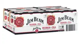 Coles Jim Beam White & Cola Cans 24x375mL offer