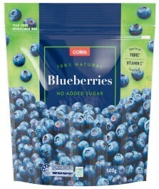 Coles Coles Frozen Blueberries 500g offer