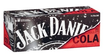 Coles Jack Danielu2019s & Cola Cans 10x375mL offer