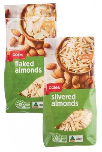 Coles Coles Flaked or Slivered Almonds 150g offer
