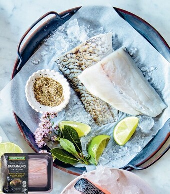Coles John West Barramundi with Lemon & Myrtle Seasoning 2 Pack 275g offer