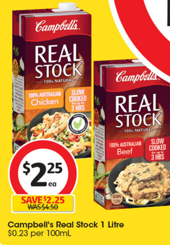 Coles Campbell's Real Stock 1 Litre offer