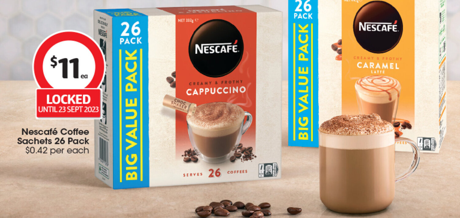 Nescafé Coffee Sachets 26 Pack offer at Coles